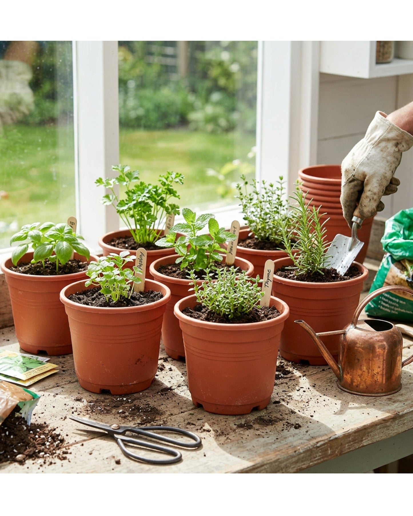 Ridg Plastic Nursery Pots Terracotta 5 in 6 Pack