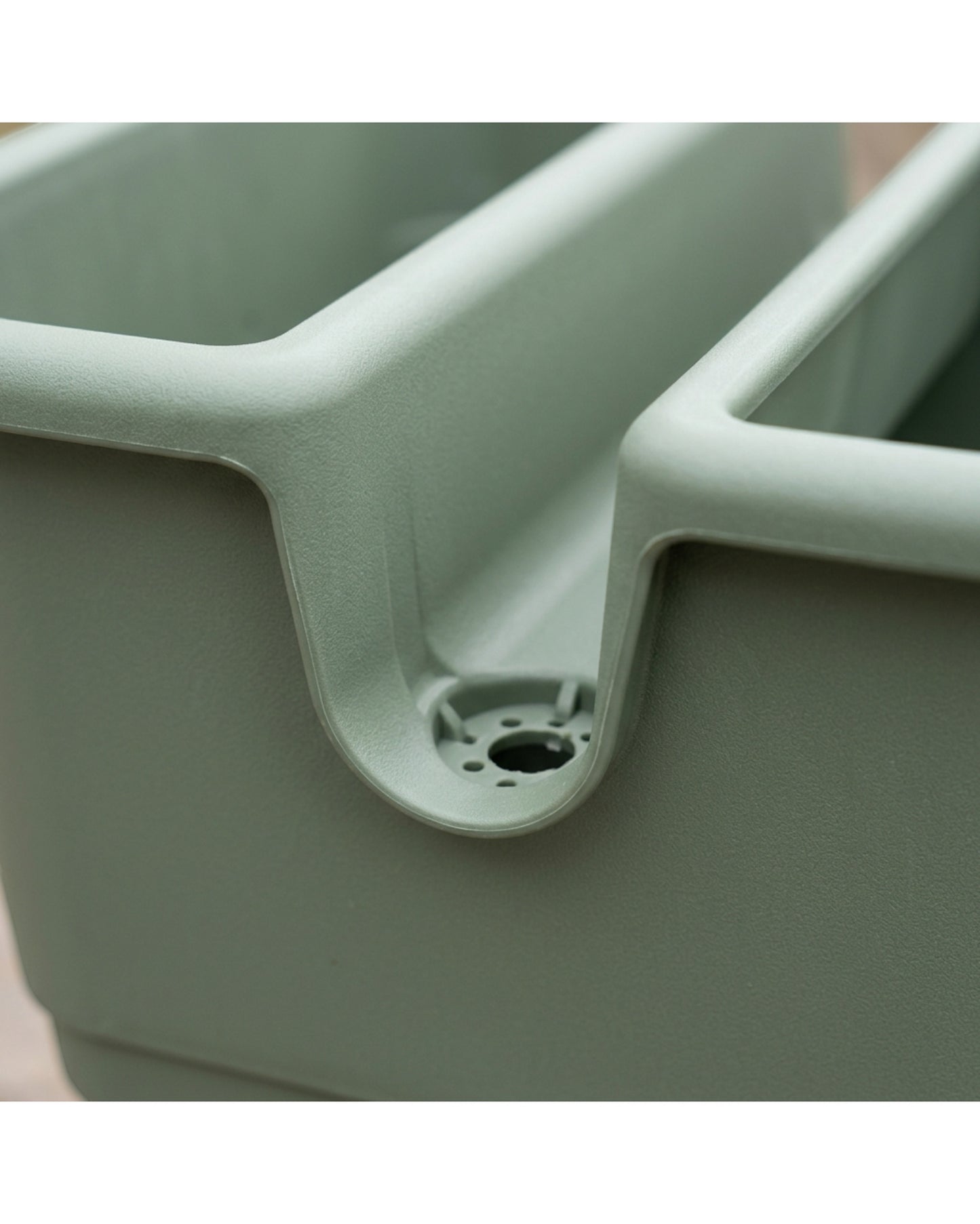 Ridg Railing Plastic Planter Sage 18 in