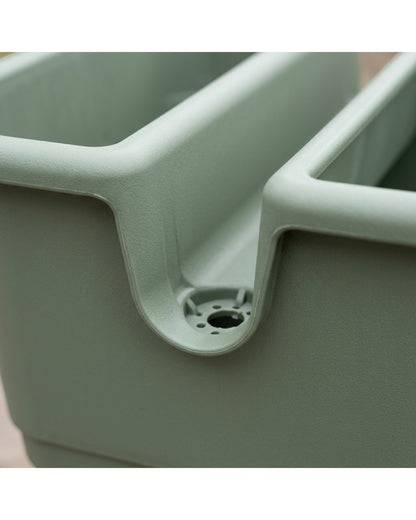 Ridg Railing Plastic Planter Sage 18 in