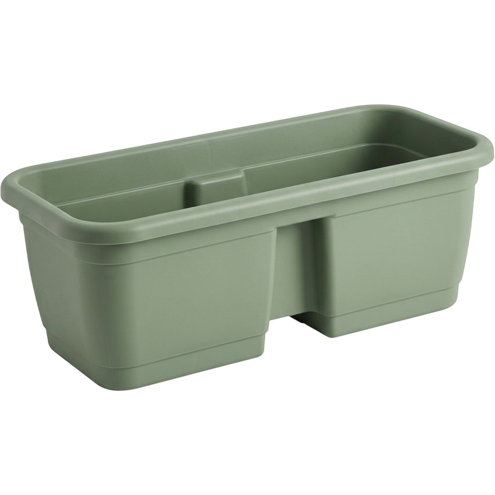 Ridg Railing Plastic Planter Sage 18 in