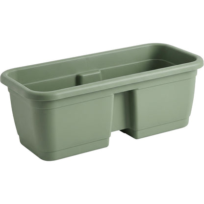 Ridg Railing Plastic Planter Sage 18 in