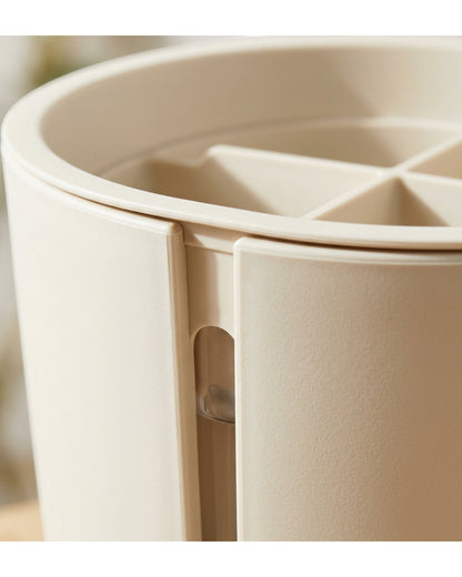 Ridg Self Watering Plastic Planters Cream 6 in 2 Pack