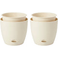 Ridg Self Watering Plastic Planters Cream 6 in 2 Pack