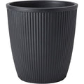 Ridg Tall Ribbed Plastic Planter Charcoal 10 in